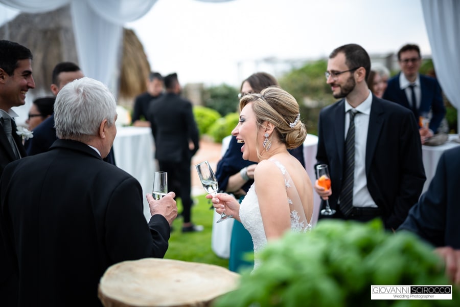 Brindisi con gli invitati Sposi