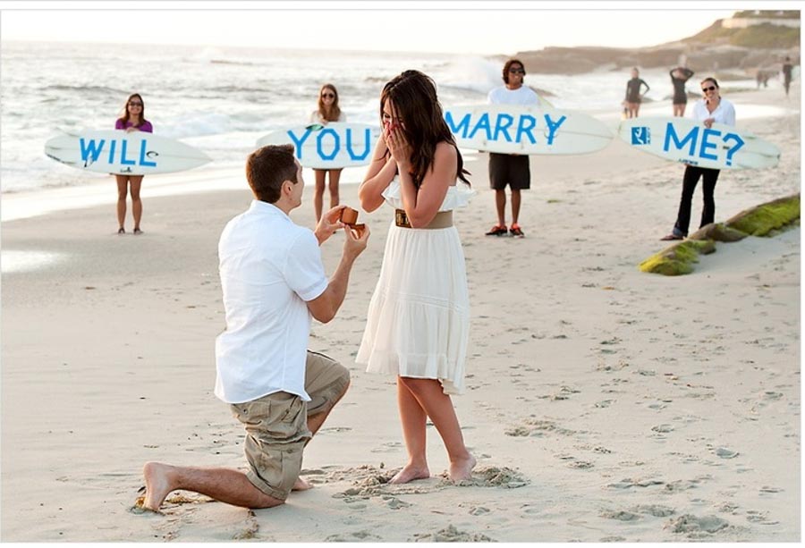 proposta di matrimonio in spiaggia